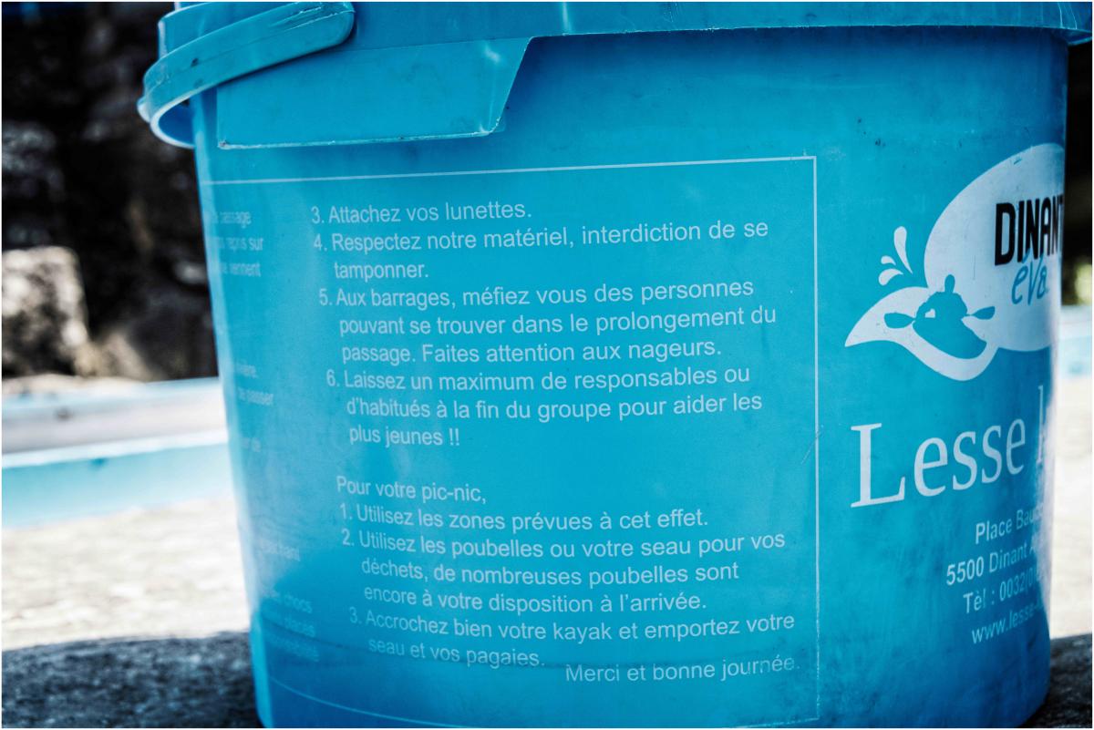 règles sur le seau utilisé pour ranger les effets personnels