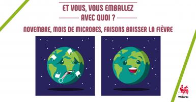 Affiche de la campagne "Et vous, vous emballez avec quoi ?" novembre