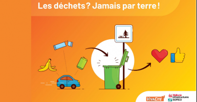 Affiche de la Campagne "Les déchets? Jamais par terre!