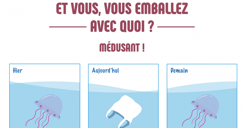 Affiche de la campagne "Et vous, vous emballez avec quoi ?"