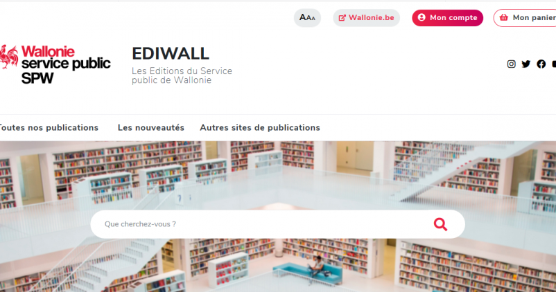Page d'accueil du site Ediwall