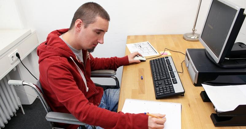 Personne handicapée au travail