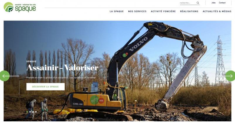 page d'accueil du site de la Spaque