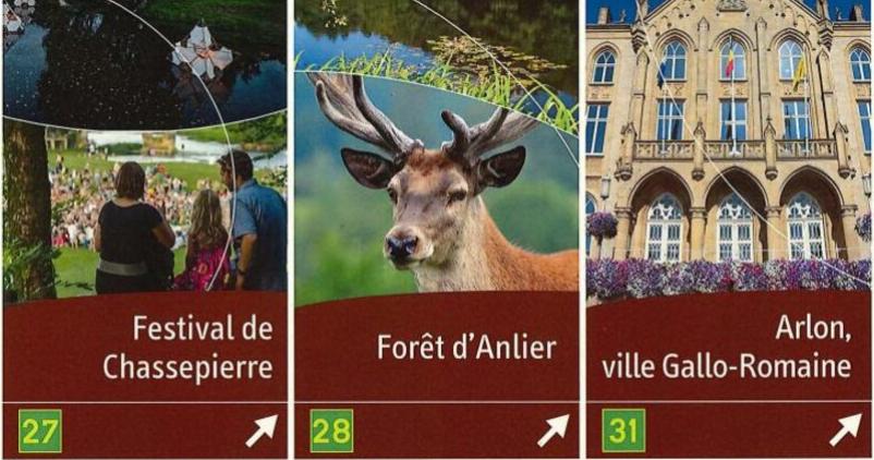 exemples de 3 panneaux festival de chassepierre forêt d'anlier arlon