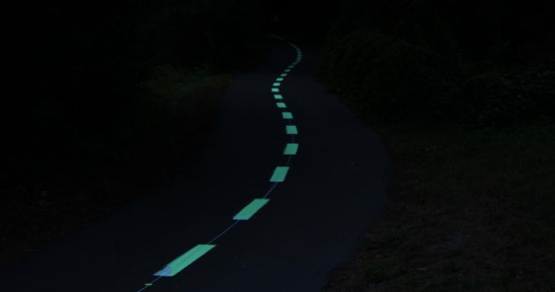 Peinture luminescente sur le tronçon Ravel