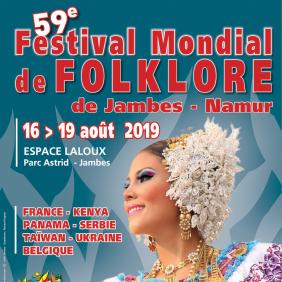 affiche du 59ème festival mondial de folklore de Jambes-Namur